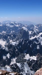 Preview wallpaper mountains, ridge, gorges, relief, snow