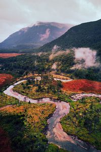 Preview wallpaper mountains, river, forest, trees, winding
