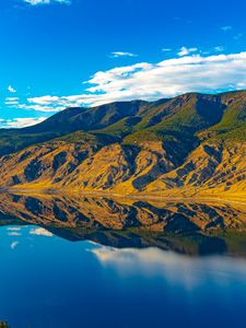 Preview wallpaper mountains, river, reflection, nature