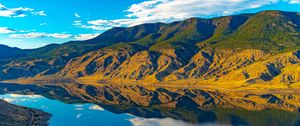 Preview wallpaper mountains, river, reflection, nature