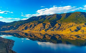 Preview wallpaper mountains, river, reflection, nature
