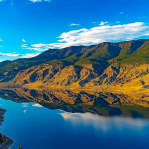 Preview wallpaper mountains, river, reflection, nature