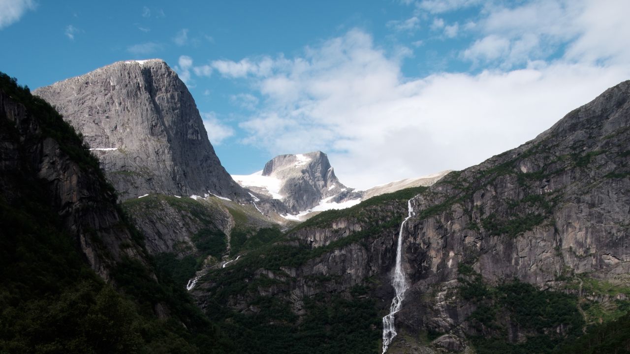 Wallpaper mountains, river, stream, landscape, nature