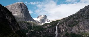 Preview wallpaper mountains, river, stream, landscape, nature