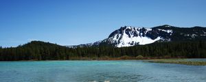 Preview wallpaper mountains, river, trees, forest, landscape