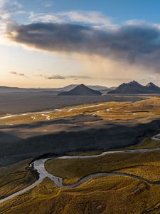 Preview wallpaper mountains, river, valley, nature, landscape