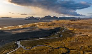 Preview wallpaper mountains, river, valley, nature, landscape