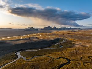 Preview wallpaper mountains, river, valley, nature, landscape