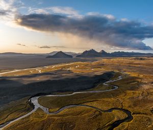 Preview wallpaper mountains, river, valley, nature, landscape