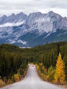 Preview wallpaper mountains, road, distance, turn