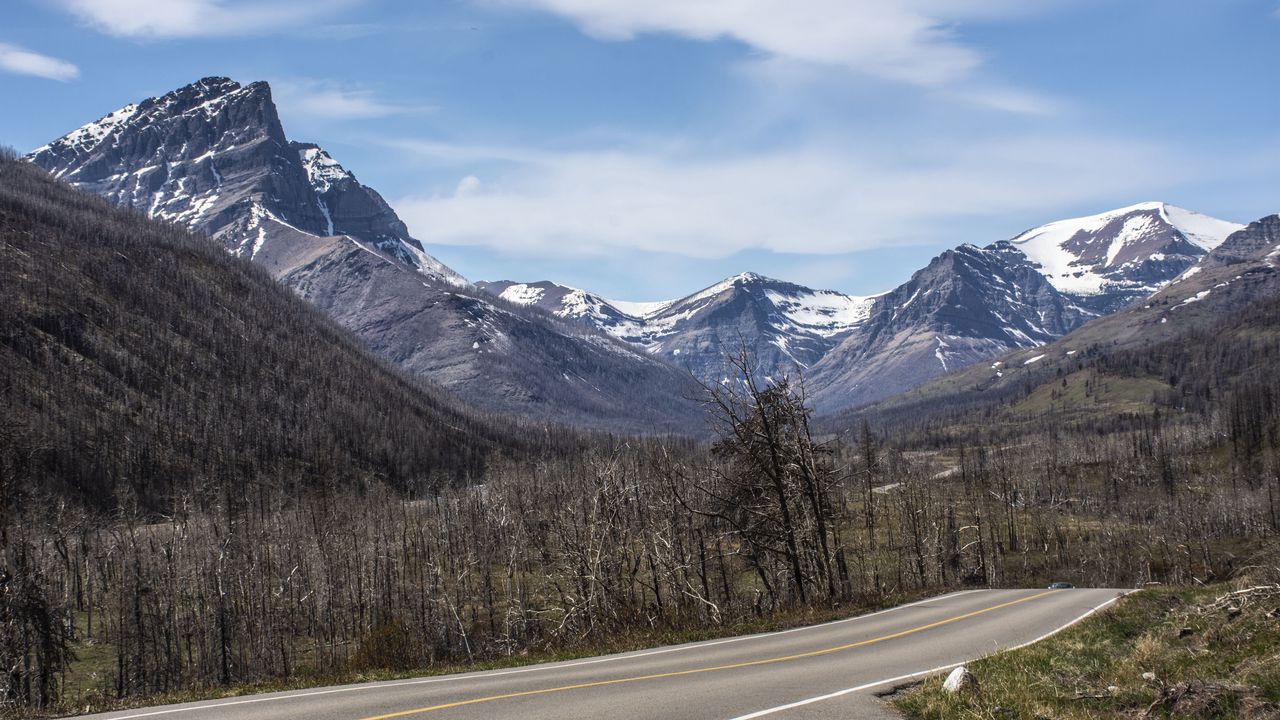 Wallpaper mountains, road, landscape