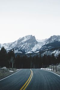 Preview wallpaper mountains, road, marking