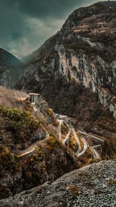 Preview wallpaper mountains, road, peaks, landscape, france