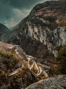 Preview wallpaper mountains, road, peaks, landscape, france