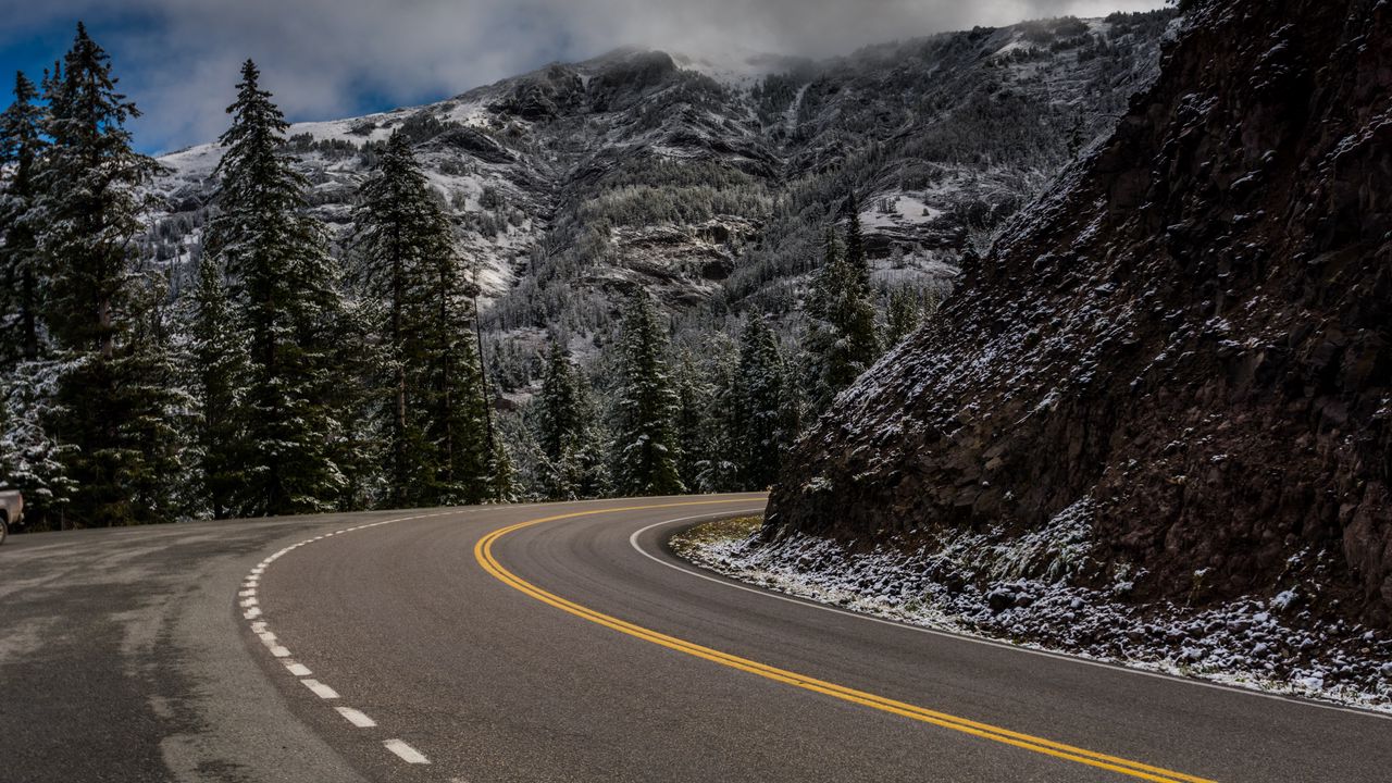 Wallpaper mountains, road, turn, nature, landscape