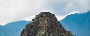 Preview wallpaper mountains, rock, peak, clouds, landscape