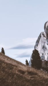 Preview wallpaper mountains, rock, slope, trees, landscape