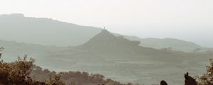 Preview wallpaper mountains, rocks, cacti, bushes