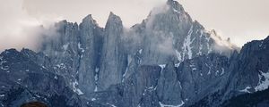 Preview wallpaper mountains, rocks, clouds, sky, mountain landscape