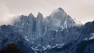 Preview wallpaper mountains, rocks, clouds, sky, mountain landscape