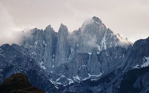 Preview wallpaper mountains, rocks, clouds, sky, mountain landscape