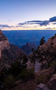 Preview wallpaper mountains, rocks, clouds, sunset, sky, landscape
