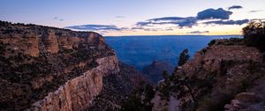 Preview wallpaper mountains, rocks, clouds, sunset, sky, landscape