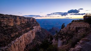 Preview wallpaper mountains, rocks, clouds, sunset, sky, landscape