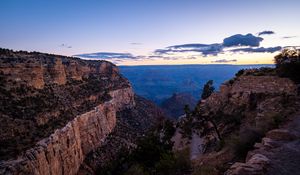 Preview wallpaper mountains, rocks, clouds, sunset, sky, landscape