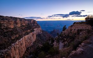 Preview wallpaper mountains, rocks, clouds, sunset, sky, landscape