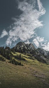 Preview wallpaper mountains, rocks, clouds, landscape, foothills