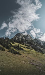 Preview wallpaper mountains, rocks, clouds, landscape, foothills