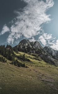 Preview wallpaper mountains, rocks, clouds, landscape, foothills