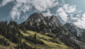 Preview wallpaper mountains, rocks, clouds, landscape, foothills