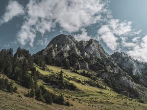 Preview wallpaper mountains, rocks, clouds, landscape, foothills