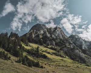 Preview wallpaper mountains, rocks, clouds, landscape, foothills