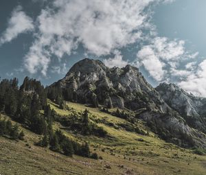 Preview wallpaper mountains, rocks, clouds, landscape, foothills