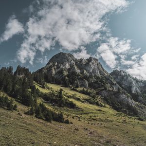 Preview wallpaper mountains, rocks, clouds, landscape, foothills