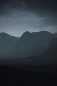 Preview wallpaper mountains, rocks, evening, fog