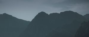 Preview wallpaper mountains, rocks, evening, fog