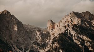 Preview wallpaper mountains, rocks, forest, slope, landscape