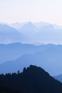 Preview wallpaper mountains, rocks, forest, trees, distance