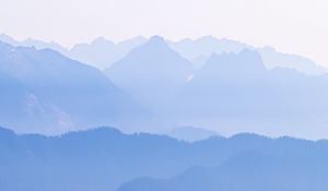 Preview wallpaper mountains, rocks, forest, trees, distance