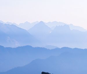 Preview wallpaper mountains, rocks, forest, trees, distance