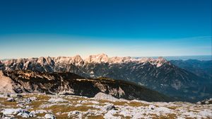 Preview wallpaper mountains, rocks, horizon, sky