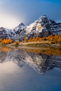 Preview wallpaper mountains, rocks, lake, reflection, canada