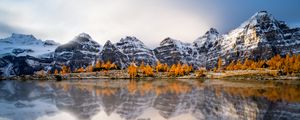 Preview wallpaper mountains, rocks, lake, reflection, canada