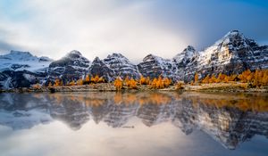 Preview wallpaper mountains, rocks, lake, reflection, canada
