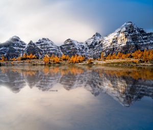 Preview wallpaper mountains, rocks, lake, reflection, canada