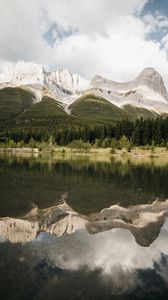Preview wallpaper mountains, rocks, lake, forest, trees
